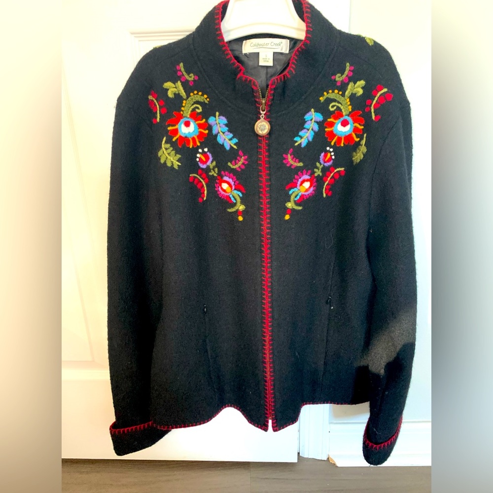 Austrian style wool jacket with embroidery